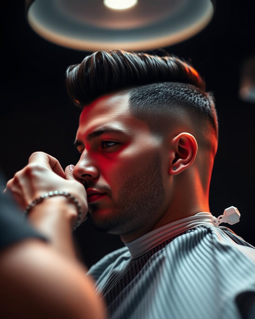 Men's skin fade haircut