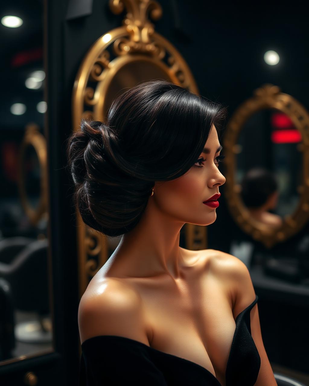 Women's hair styling and blowout