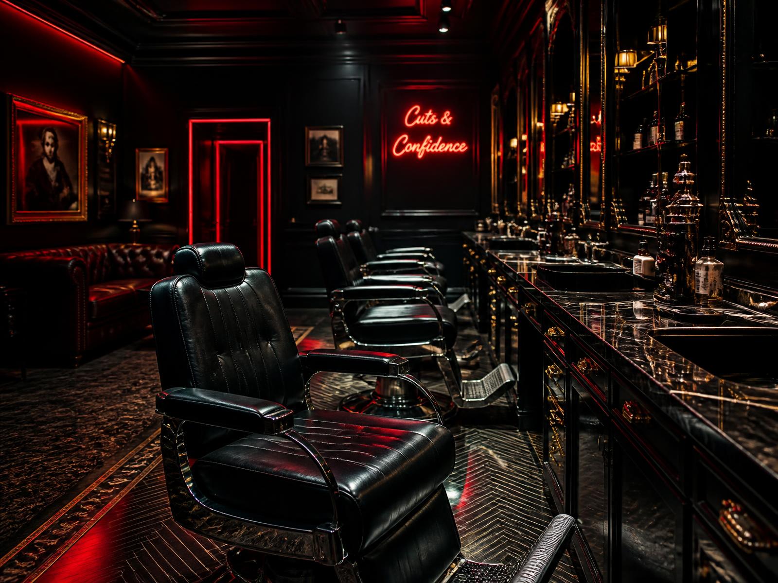 Salon and barbershop interior